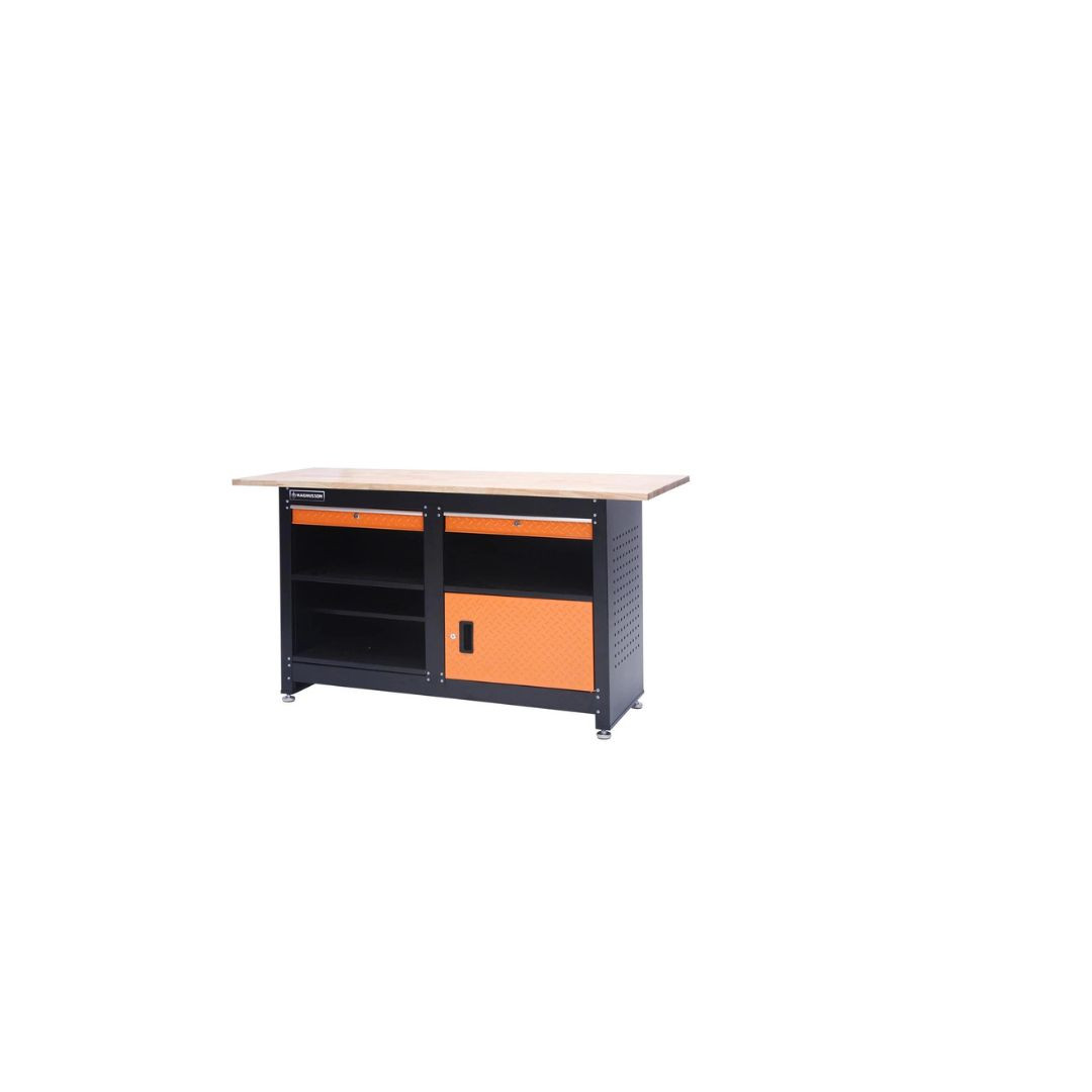 Magnusson Steel Fixed Work Bench W/Drawers (160 x 60 cm)