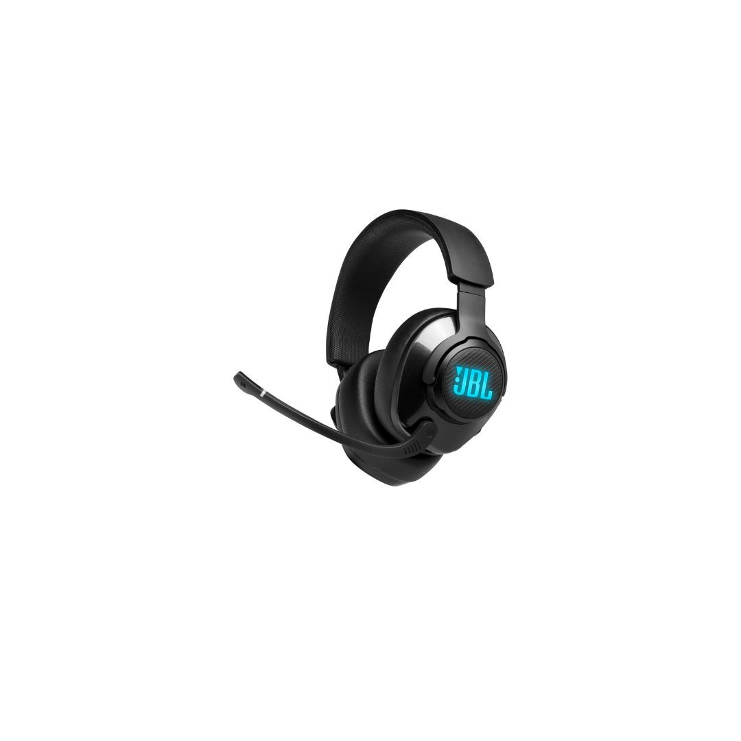 JBL Quantum 400 USB overear gaming headset with gamechat balance dial JBL QuantumSURROUND