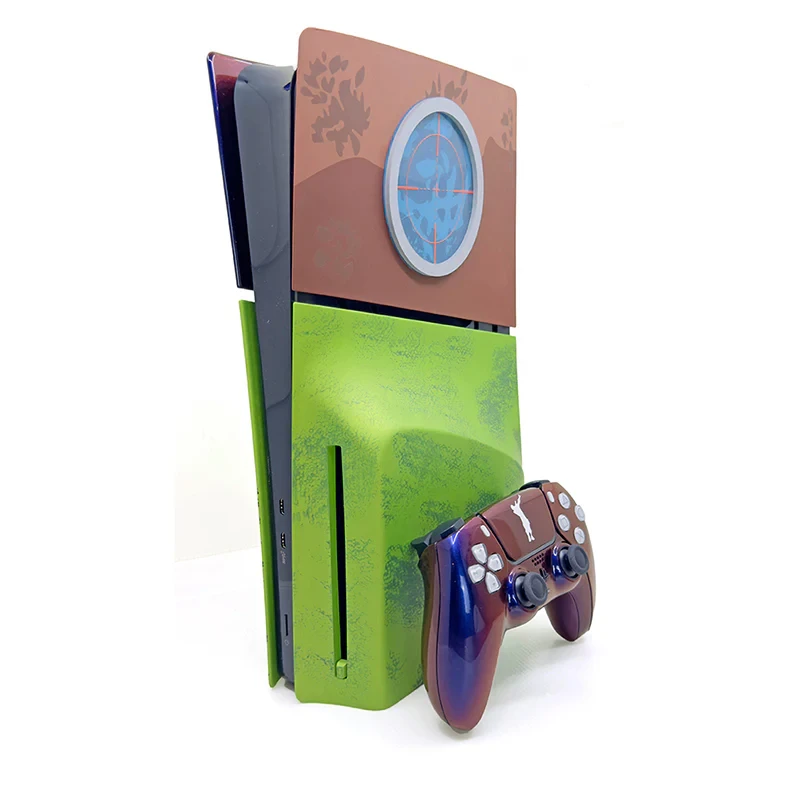 Merlin Craft Sony PS5 Slim Disc Edition 1TB Console Plus One Controller – The Explorer, Custom 2023 Model, Features Haptic Feedback, 3D Audio, Ultra SSD, And Adaptive Triggers.