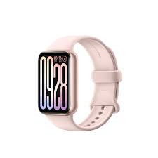 Xiaomi Smart Band 9 Pro in rose gold features a 1.74 inch AMOLED screen, offers up to 21 days of battery life, includes advanced health tracking features, and provides professional workout analysis.