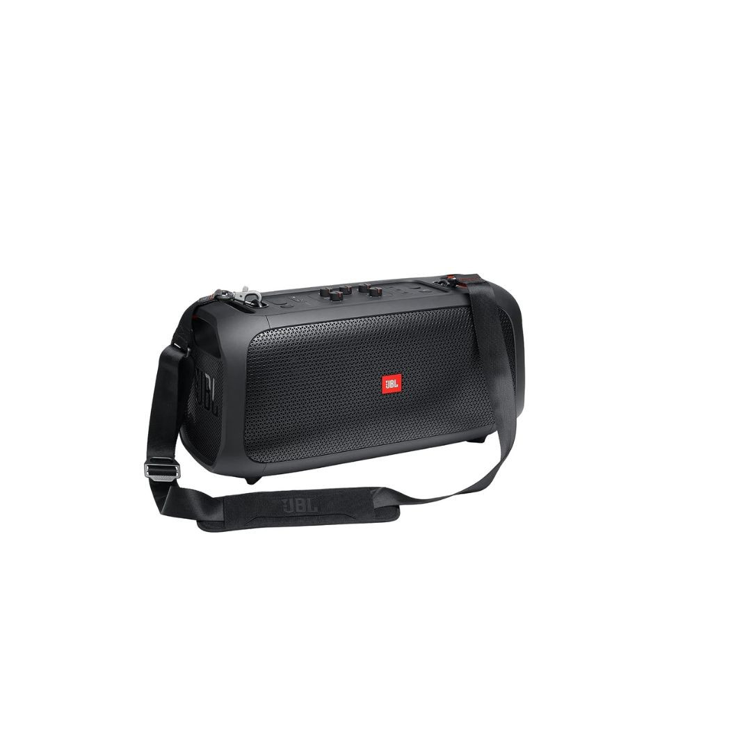 Portable Party Speaker With Built-In Lights And Wireless Mic Black