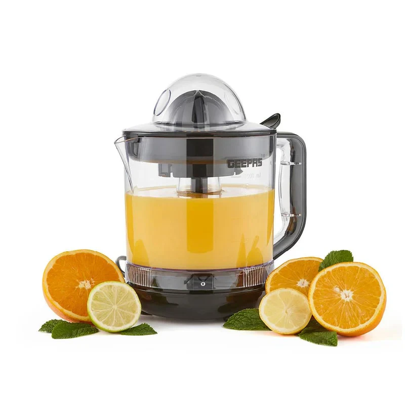 Geepas GCJ9900 Citrus Juicer comes with a large 1.0L capacity. It has a two-way rotation feature that helps get the most juice out. The motor is made of durable copper. It uses 25W of power. The desig