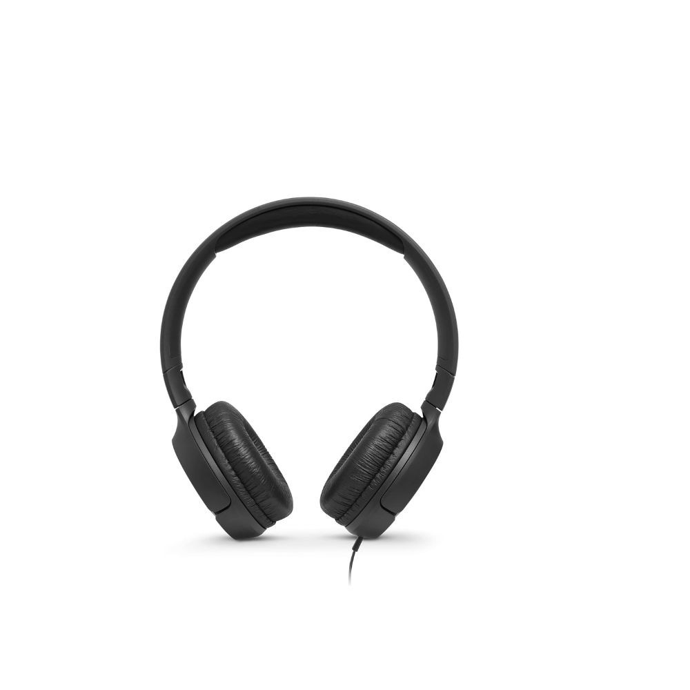 Tune 500 Wired On-Ear Headphones - Deep Pure Bass - 1 Button Remote - Lightweight - Foldable - Tangle Free Cable Black