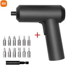 Xiaomi Mi Cordless Screwdriver with 5 N·m high torque, 2000 mAh battery, and 12-piece S2 alloy steel bits.
