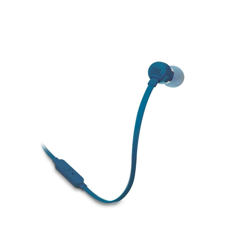 JBL T110 Pure Bass In-Ear Wired Headphones Blue | Powerful Sound & Comfort Fit