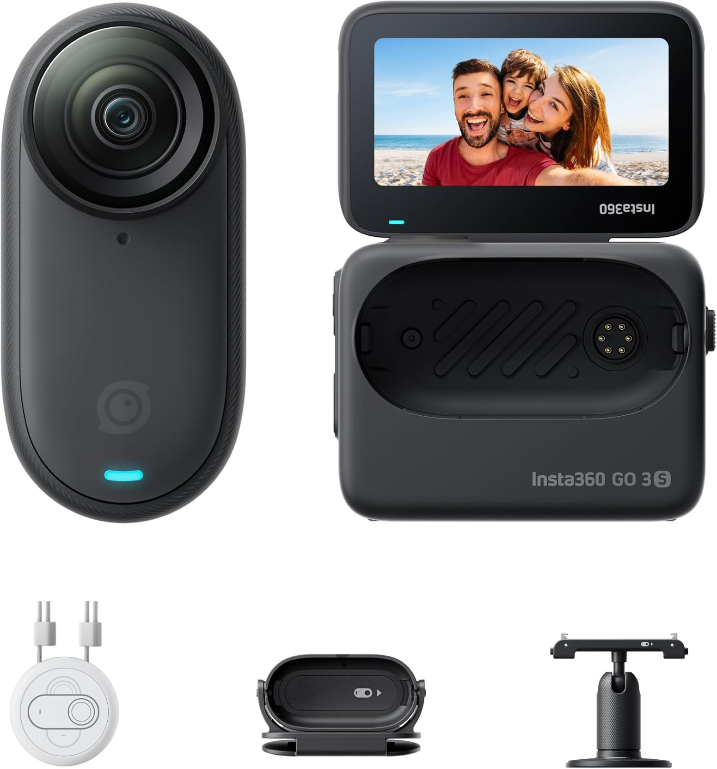 Insta360 GO 3S 128GB - 4K Tiny Portable Vlogging Camera, Hands-Free POVs