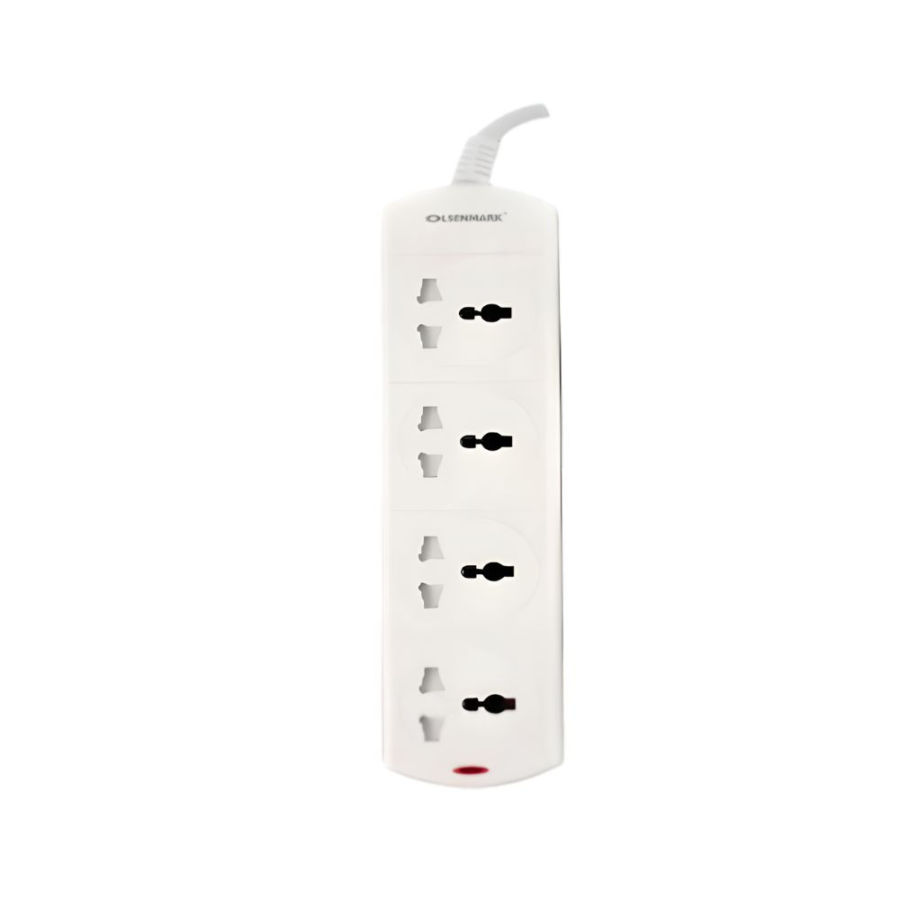 4 Way Universal Power Socket with Surge Protection and LED Indicator