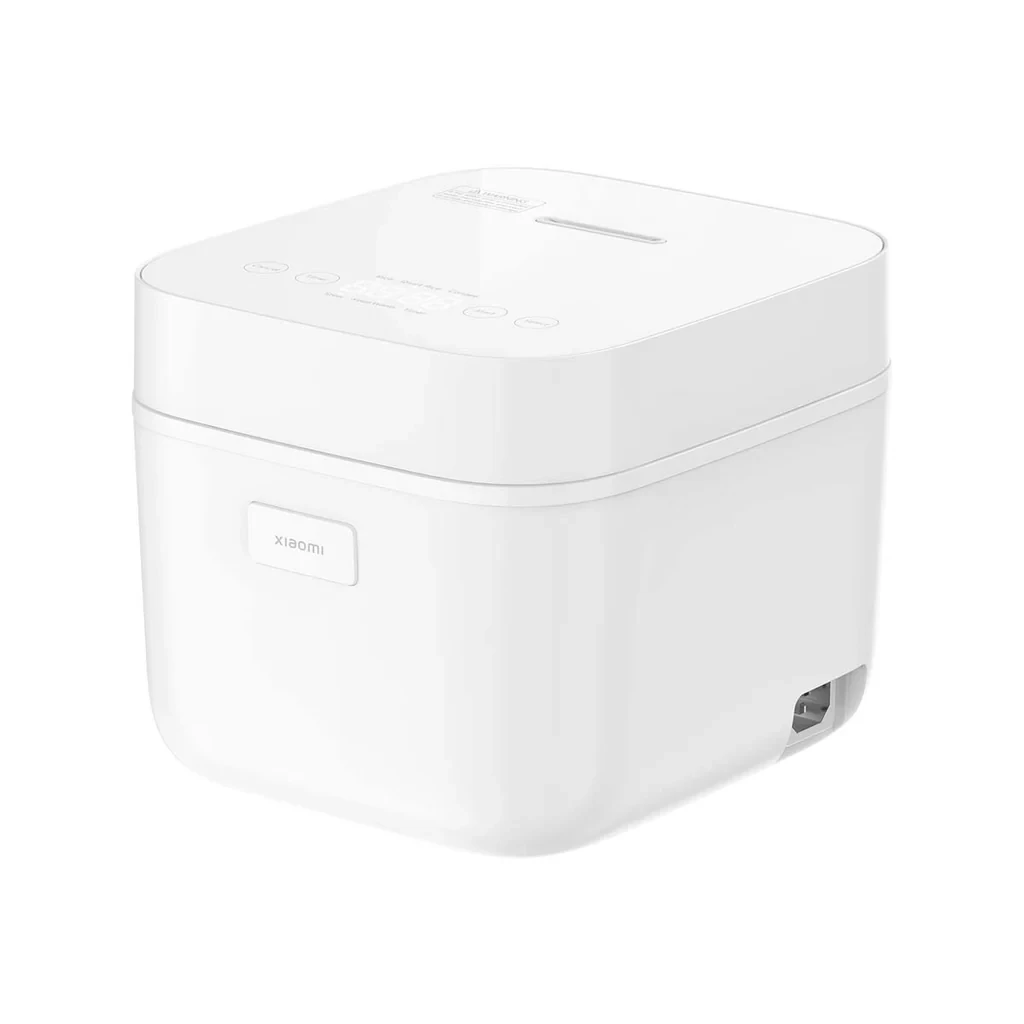 Xiaomi's Smart Multifunctional Rice Cooker with a 1.5-liter capacity in white, suitable for the EU market, features smart app control for convenient cooking from your phone. It uses fuzzy logic techno