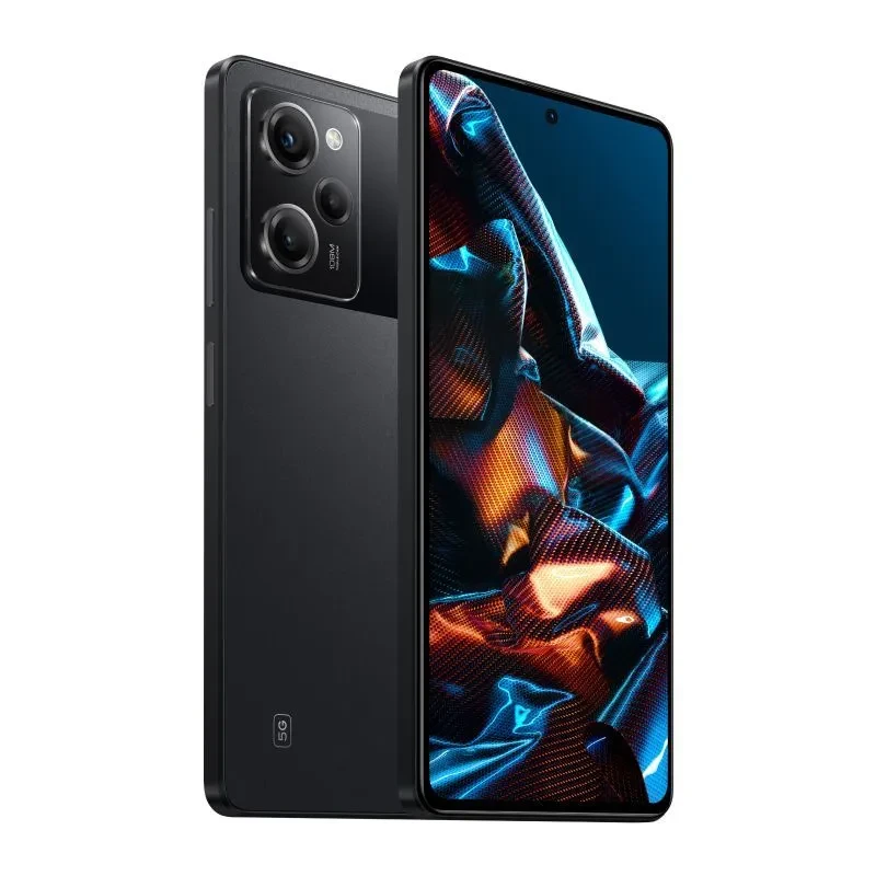 Xiaomi POCO X5 Pro 5G in black with 8GB of RAM and 256GB of storage features a 120Hz POLED display, a Snapdragon 778G processor, a 108MP pro-grade camera, and 67W turbo charging.