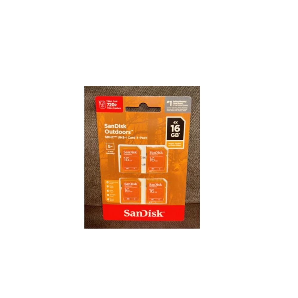 SanDisk Outdoors SD UHS-I Card 16GB (4-Pack)
