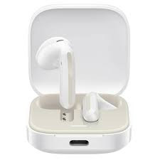 Xiaomi Redmi Buds 6 Active Wireless Earbuds in white come with a 14.2mm dynamic driver for better sound