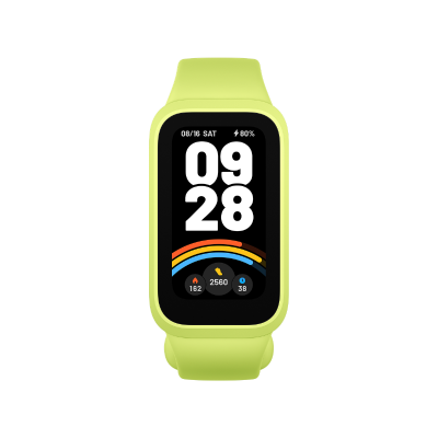 Xiaomi Smart Band 9 Active Green is a fitness tracker that comes with an AMOLED display. It can monitor your heart rate and blood oxygen levels. It also tracks your sleep patterns. The battery lasts f