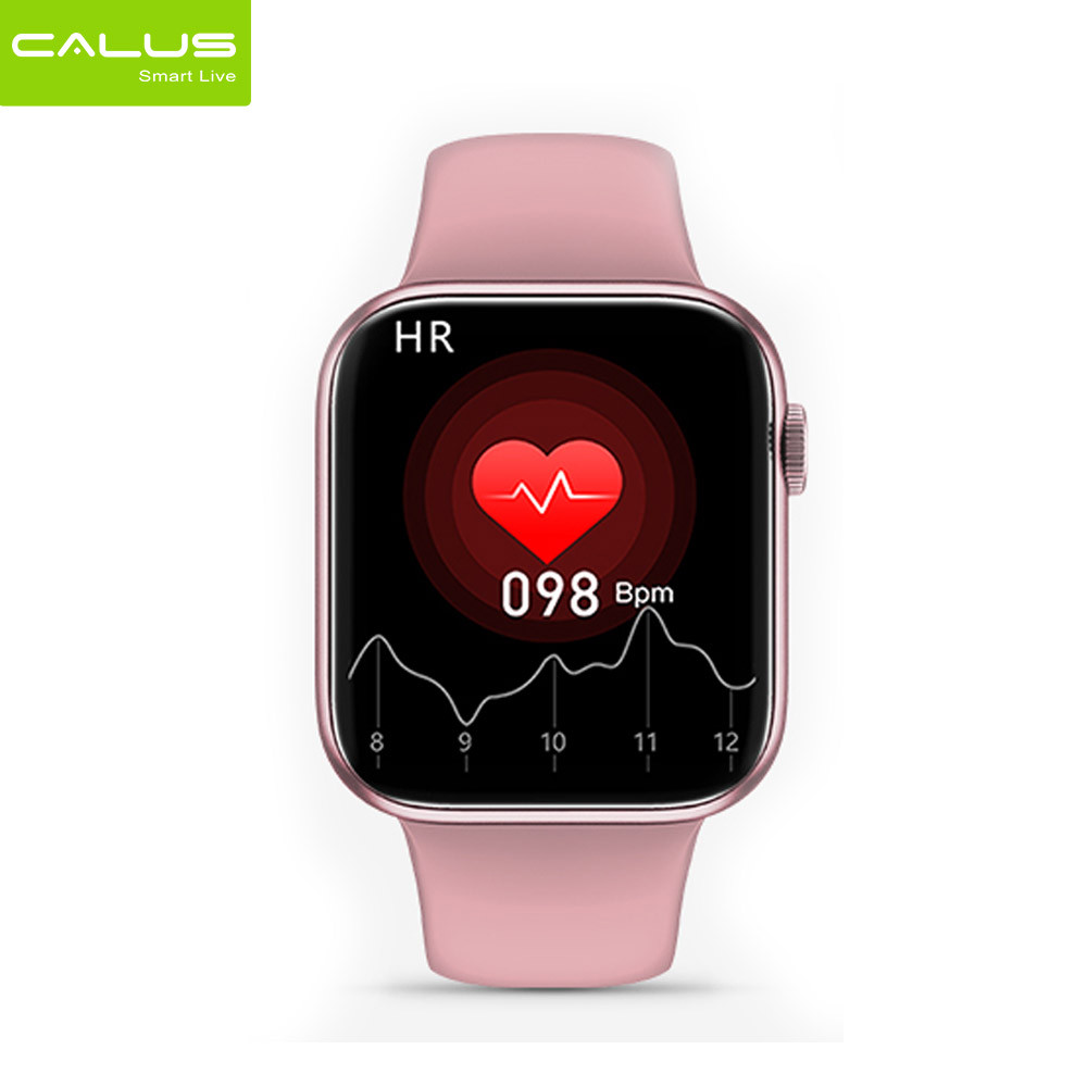 Calus HW8 PRO MAX Smartwatch features a 2.0 inch HD display, allows Bluetooth calling, includes NFC functionality, and monitors heart rate and blood oxygen levels.