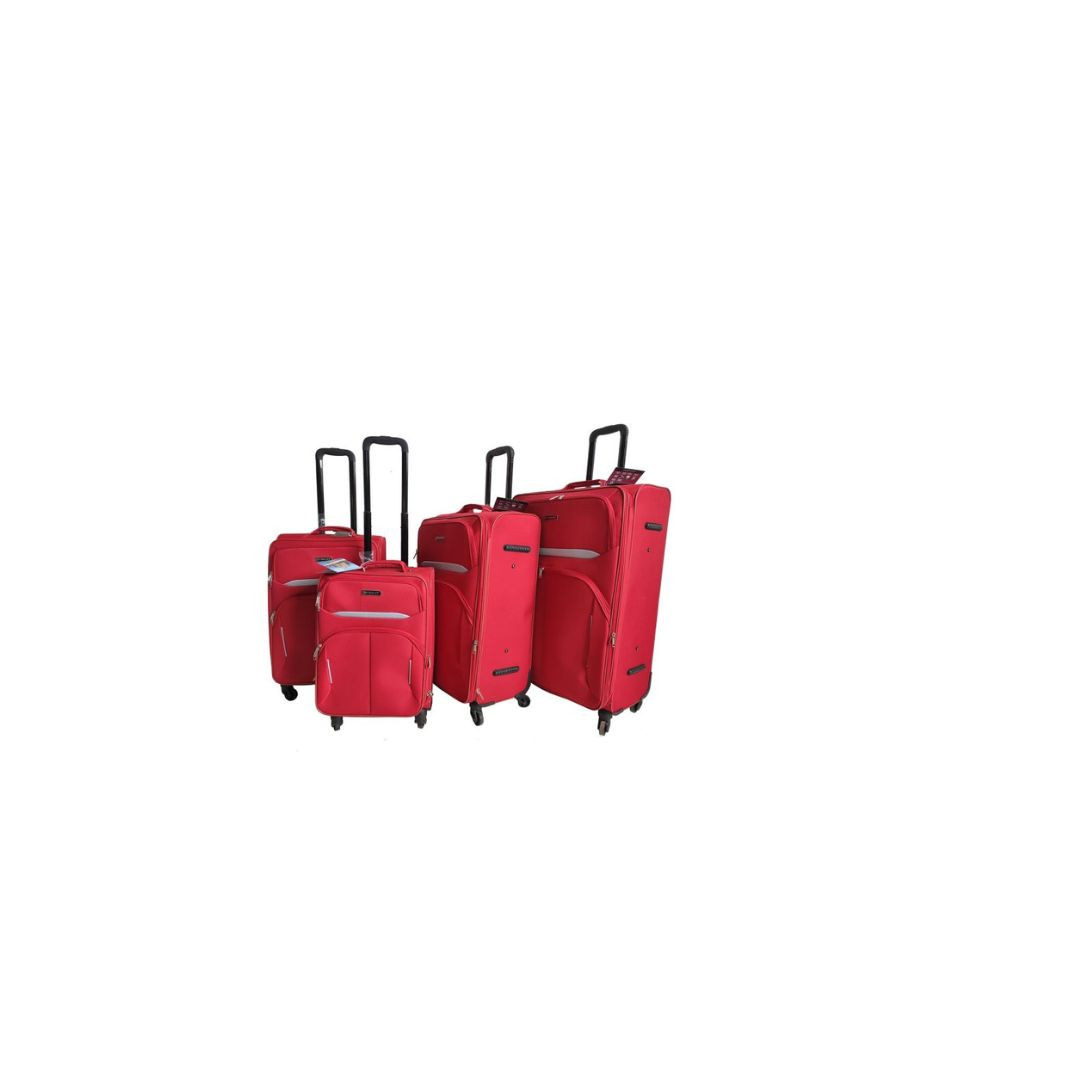 STARLIFE FABRIC TROLLEY CASE, Best For Travelling 4PCS SET 20 Inch 24 Inch 28 Inch 32 Inch , SL-T48 RED
