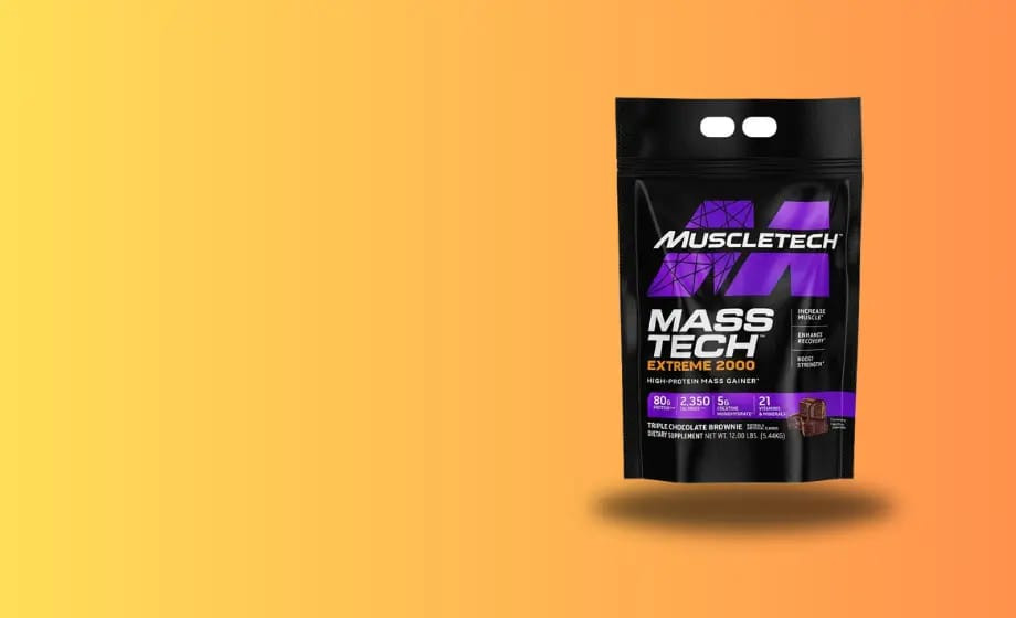 MuscleTech Mass-Tech Extreme 2000 – High-Protein Mass Gainer for Muscle Growth & Strength (12 lbs / ~40 Servings)