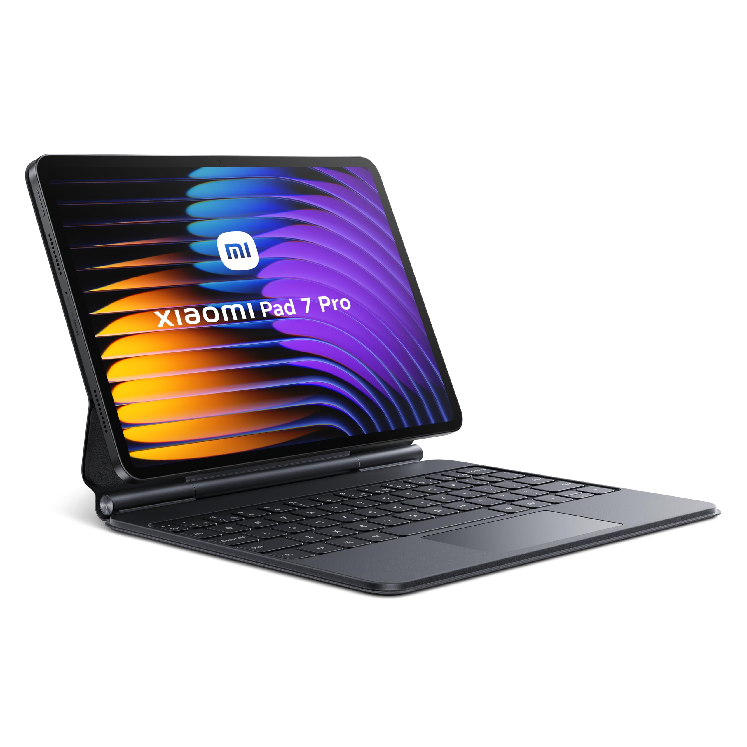 Xiaomi Pad 77 Pro Focus Keyboard in grey comes with a magnetic Bluetooth connection for easy pairing. It offers a smooth typing experience and has multiple function keys for convenience. The keyboard 