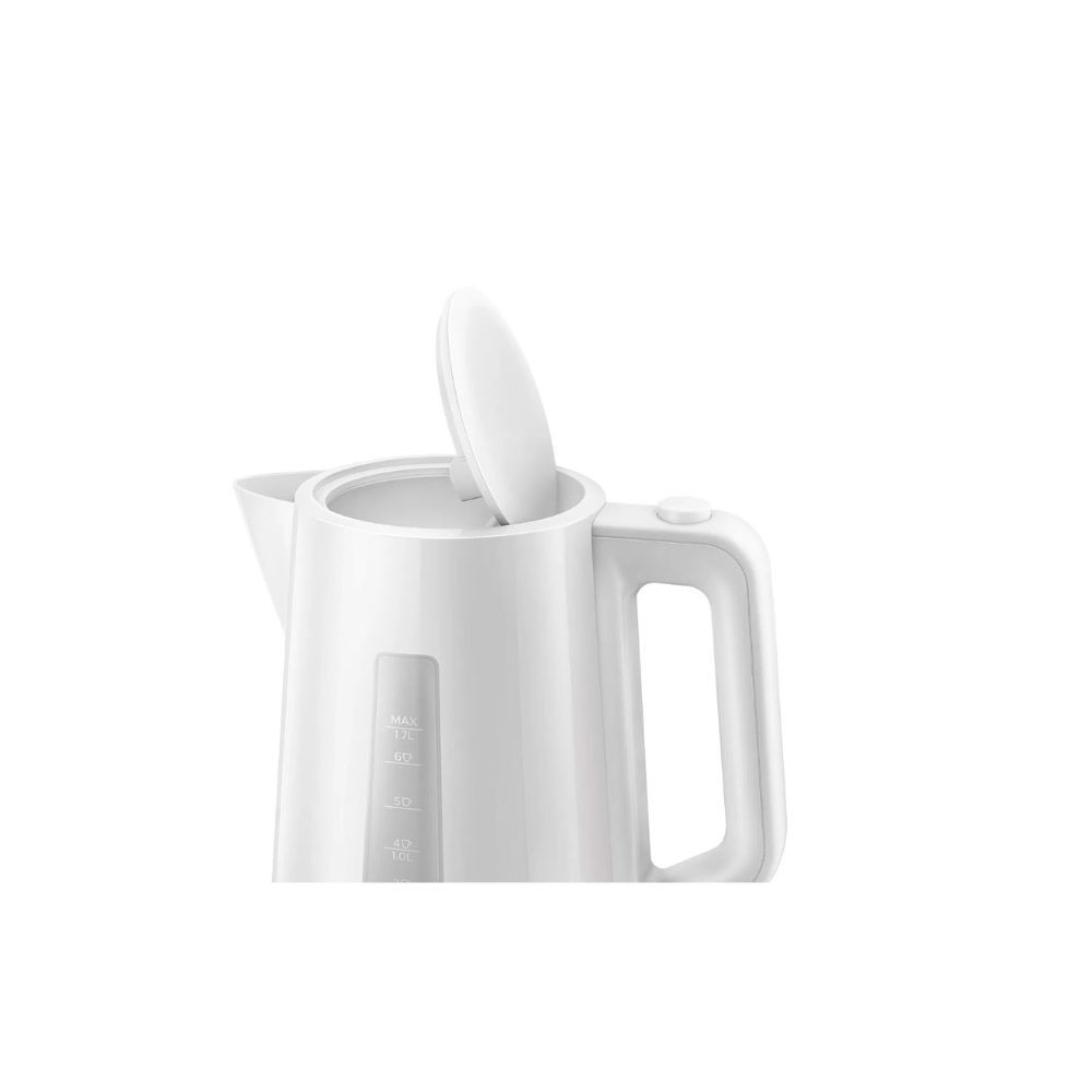Plastic Kettle 3000 Series - With Pilot Light, Spring Opening, 1.7 L 2200 W HD9318/01 White