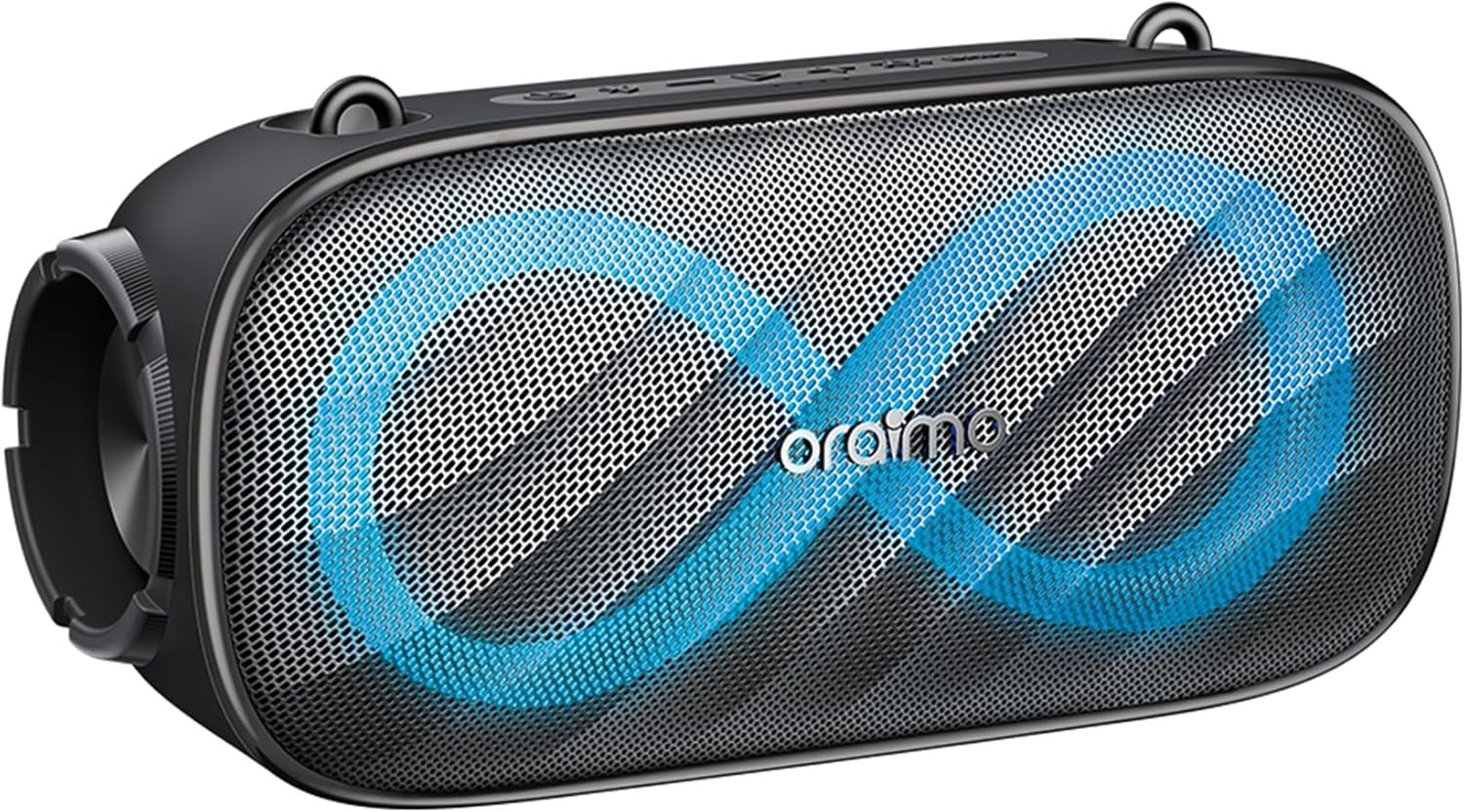 Oraimo SpaceBox Pro Wireless Bluetooth Speaker – Loud Sound, Deep Bass, LED Light Effects, Built-in Mic, TF Card & AUX Input, Portable Speaker for Party, Home & Outdoor (Grey)