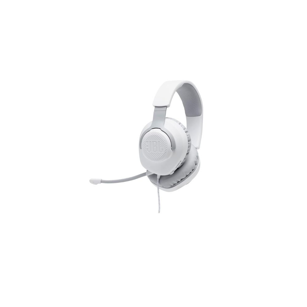 JBL Quantum 100 - Wired Over-Ear Gaming Headphones - White, Large