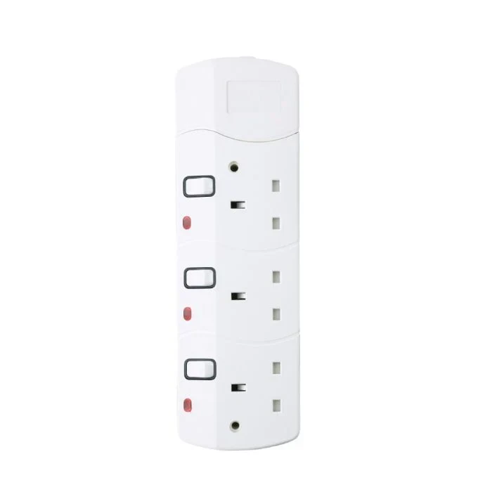 3-way 3-meter socket extension board, durable power strip with long cable, safe and reliable for use at home and office.