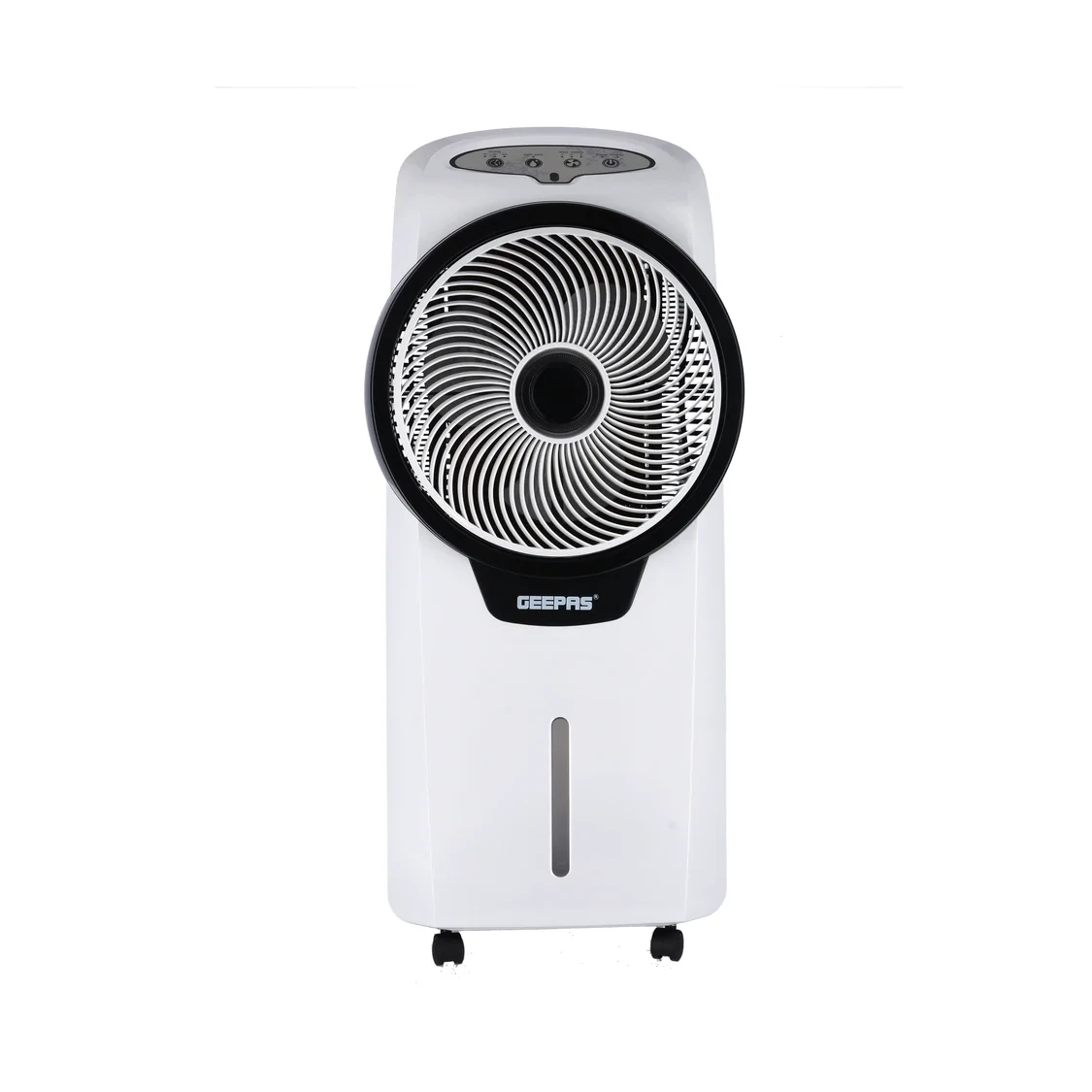 Geepas GAC9580 Rechargeable Air Cooler movable AC DC Cooling System with 12V 4.5 Ah Battery 3- Speed Settings Long Provisory Duration Compact & Energy Effective Design