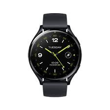 Xiaomi Watch 2 Smartwatch with GPS and AMOLED display in black color. It is a fitness tracker that monitors heart rate and sleep, offers various sports modes, and has a long battery life.