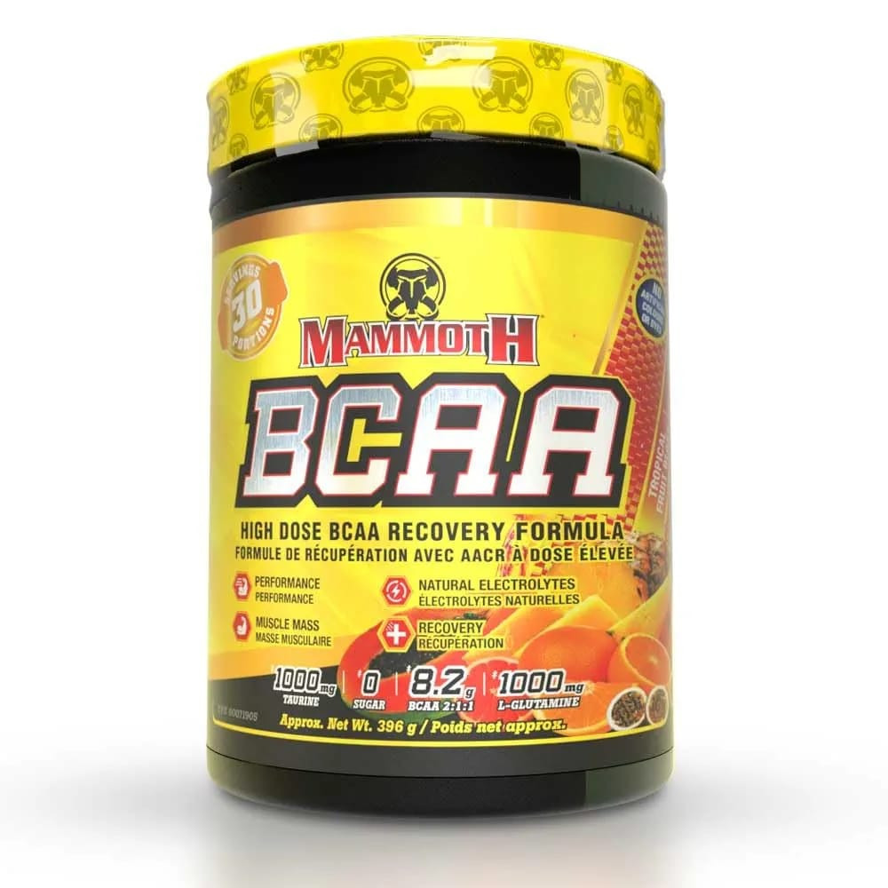 Mammoth BCAA 60 Servings – 2:1:1 BCAA + Glutamine + Taurine | Muscle Recovery & Hydration