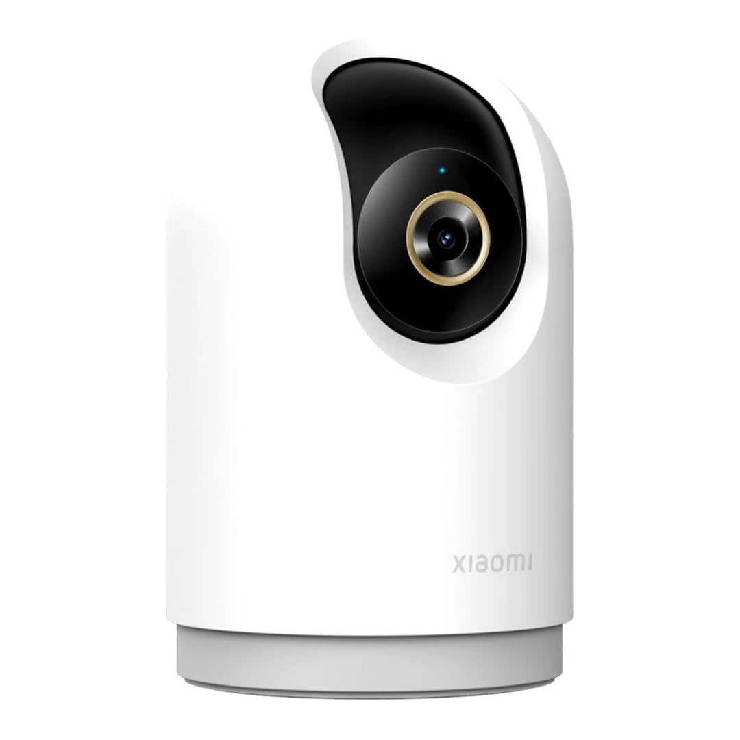 Xiaomi Smart Camera C500 Pro with 5MP resolution, 2960 x 1666 picture size, 360-degree panoramic view, a physical lens shield for protection, pet and human detection features, and two-way talk functio