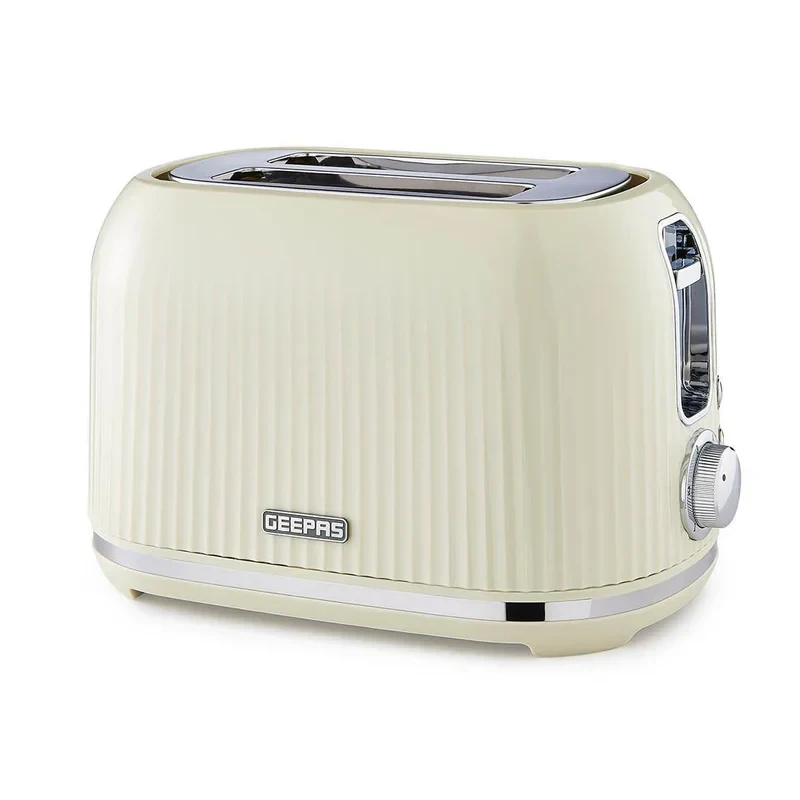 Geepas Fluted Bread Toaster GBT36558UK-CR – This toaster can make two slices at a time and has six settings to control how brown the toast gets