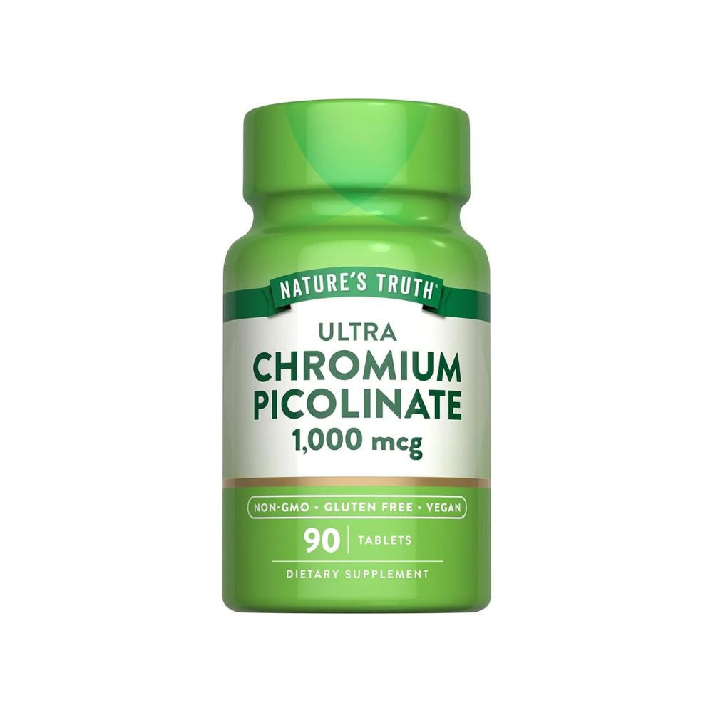 Nature’s Truth Ultra Chromium Picolinate 90 Tablets – Metabolism & Blood Sugar Support Supplement