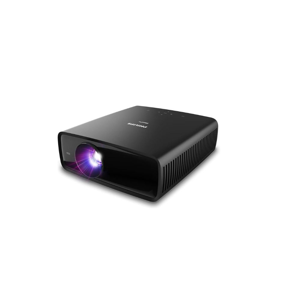 NeoPix 520, True Full HD Projector with Integrated Android TV, Chromecast, and HDMI Connection, Ultra-Bright and Portable, Built-in Speakers And 5-Hour Battery PPX520/INT Black