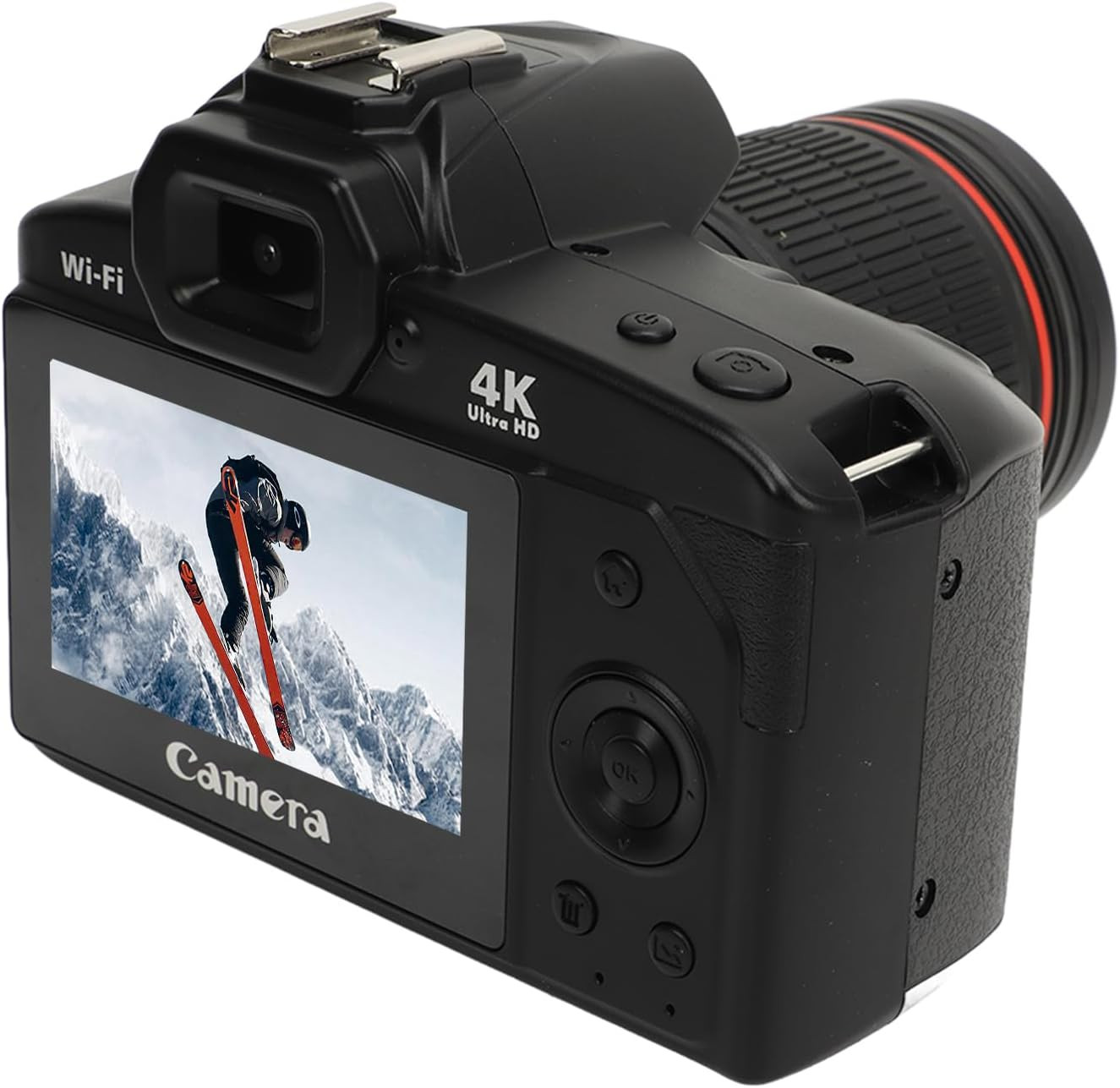 Jiawu Digital Camera, 4k Cameras for Photography & Video, 64MP HD Night Vision 16X Digital Zoom 3in IPS Color Display WIFI Vlogging Camera with Fill Light, 120 Degree Wide Angle