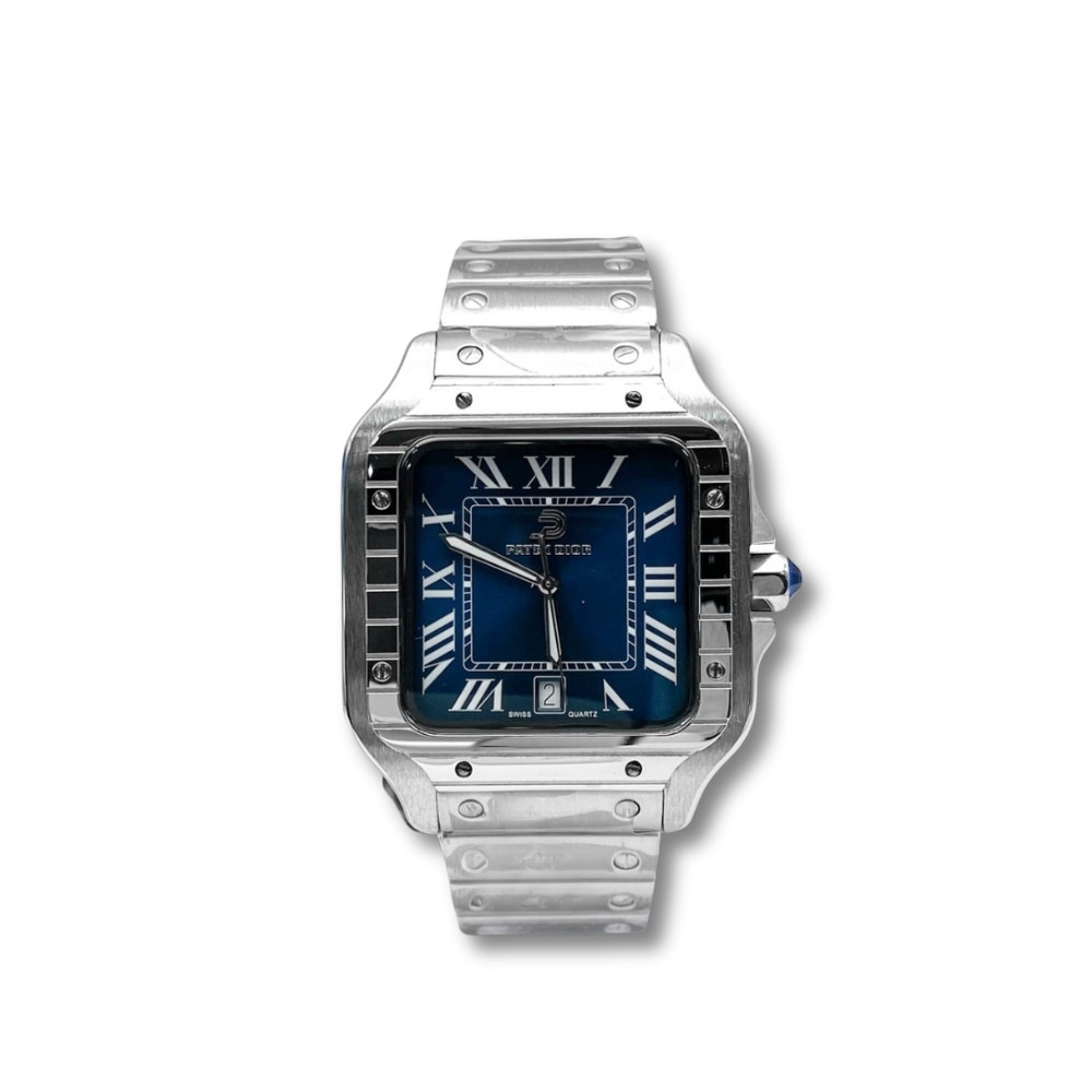 Patek Dior Men’s Stainless Steel Silver Dial Quartz Luxury Watch