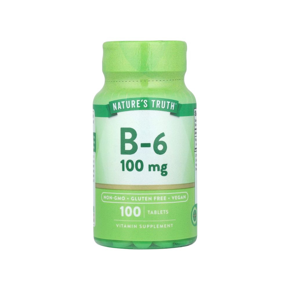 Nature’s verity Vitamin B- 6 100 Tablets – Energy Metabolism, Nervous System & Heart Health Support