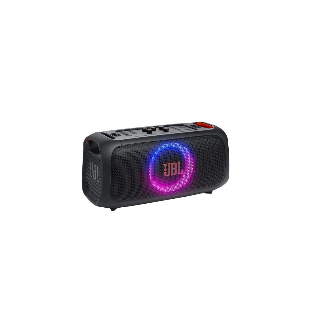 Partybox On-The-Go Essential Portable Party Speaker With Built-In Lights And Wireless Mic Black
