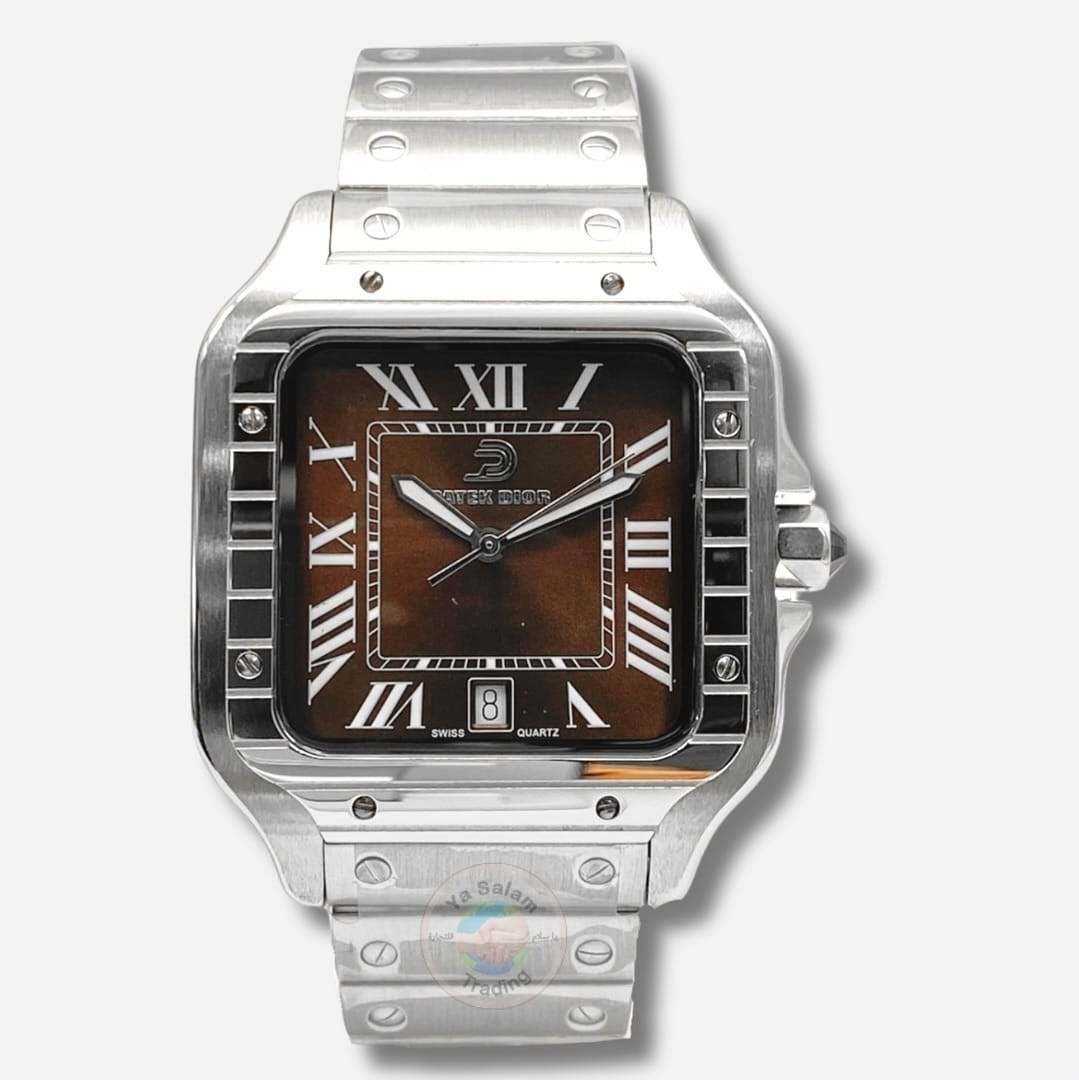 Patek Dior Medium Model Watch with Satin- Finish Gradated Brown Sunray- Brushed Dial – Luxury timer