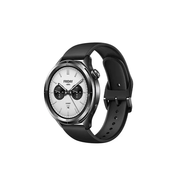Xiaomi Watch S4 with a 1.43-inch AMOLED display, Bluetooth call support, advanced health monitoring features, noise reduction technology, and up to 15 days of battery life in black.