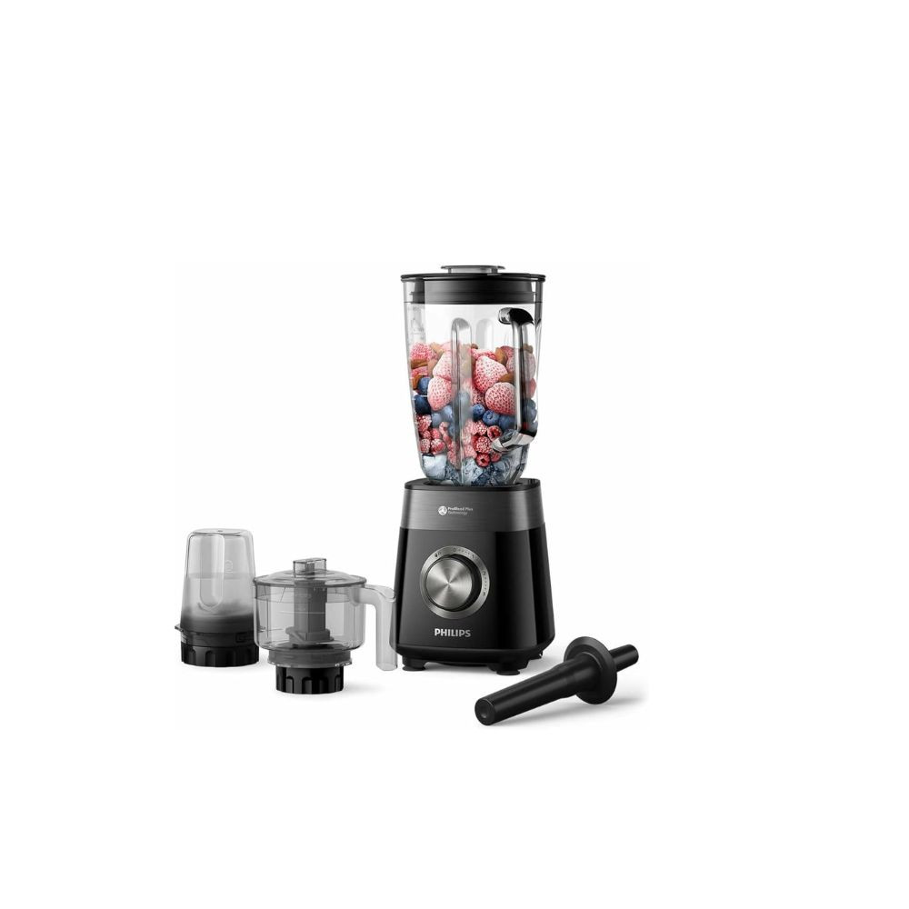 5000 Series Blender,3 Speed+ Pulse, ProBlend Plus Technology, Chopper & Mill Attachment 2 L 1200 W HR3033/00 Black