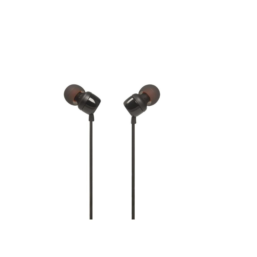 Tune 110 Wired In-Ear Headphones - Deep Pure Bass - 1-Button Remote - Tangle Free Cable - Ultra Comfort Fit Black