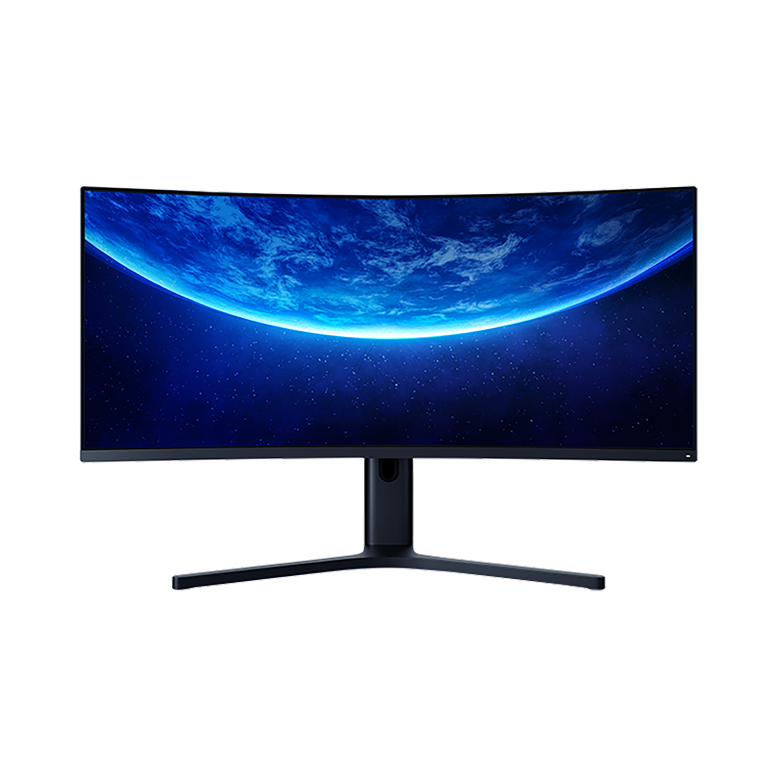 Xiaomi Curved Gaming Monitor with a 34-inch WQHD resolution of 3440x1440, featuring a 219 ultra-wide display. It offers a 144Hz refresh rate for smooth gameplay, a 1500R curved screen for an immersive
