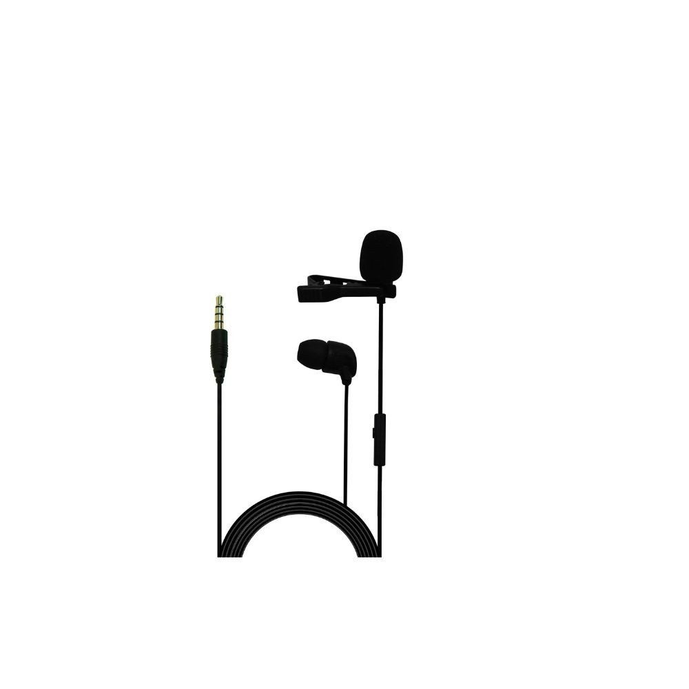 CSLM30 Auxiliary Omnidirectional Lavalier Microphone with Earphone for Calls, Conferences and Monitoring