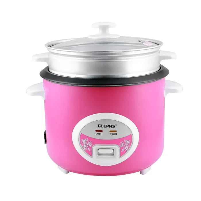 Geepas Deluxe Rice Cooker GRC4329 comes with an 1.8-liter capacity, making it perfect for cooking meals for a family. It features powerful heating technology to ensure your food cooks quickly and even