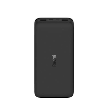 Xiaomi Redmi Power Bank with 10000 mAh capacity, 37 Wh, dual input and output, high capacity external battery pack for charging iPhone, Samsung, and Android devices.