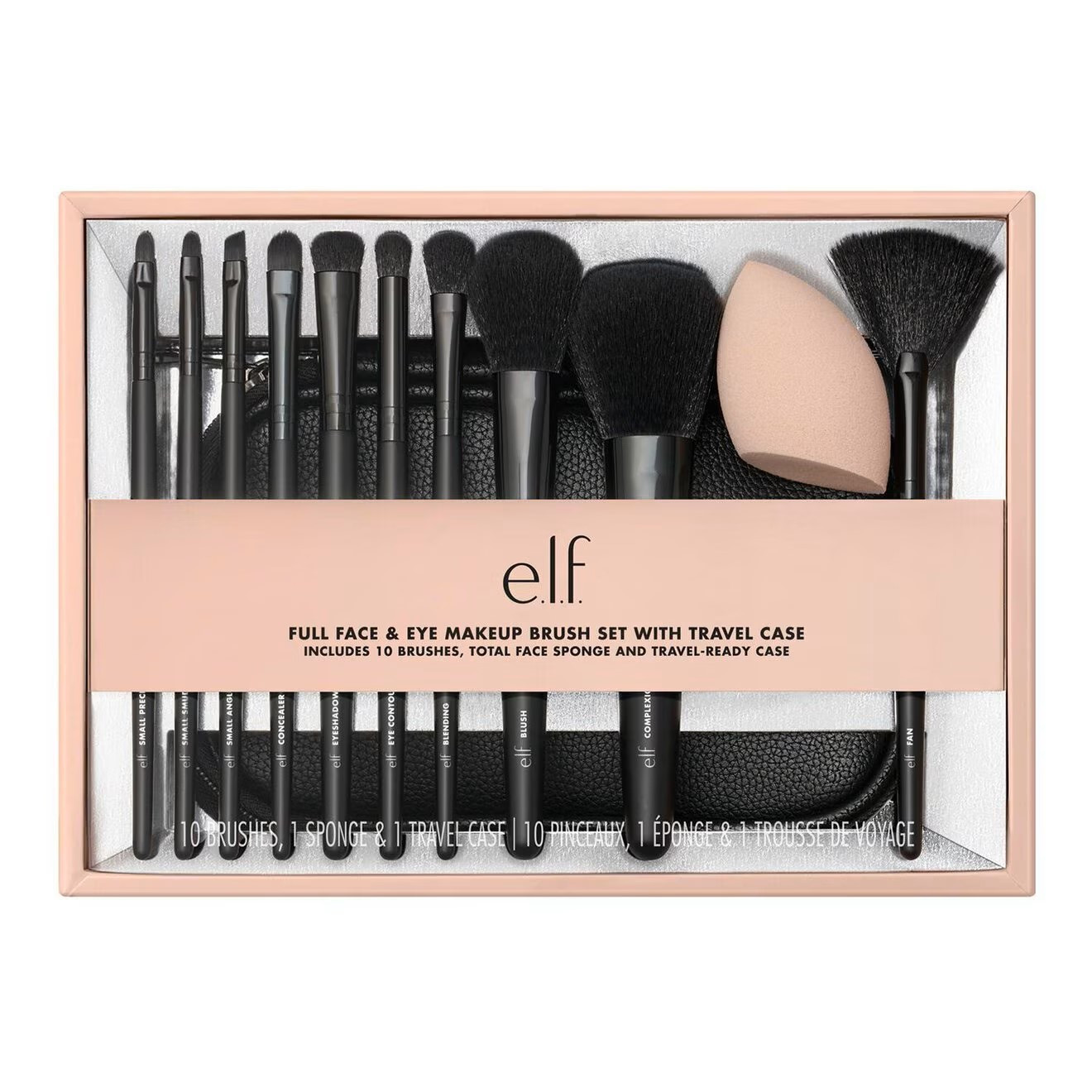 SEPHORA Full Face & Eye Makeup Brush Set with Travel Case