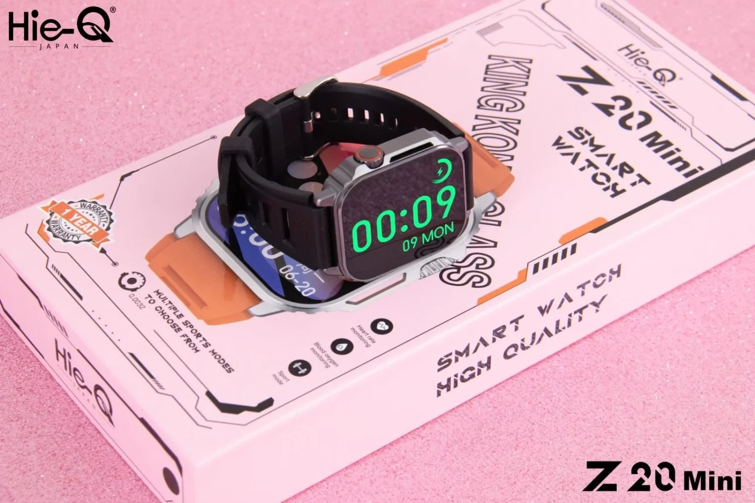 Hie- Q Z20 Mini Smart Watch Super AMOLED Display Full Leakproof