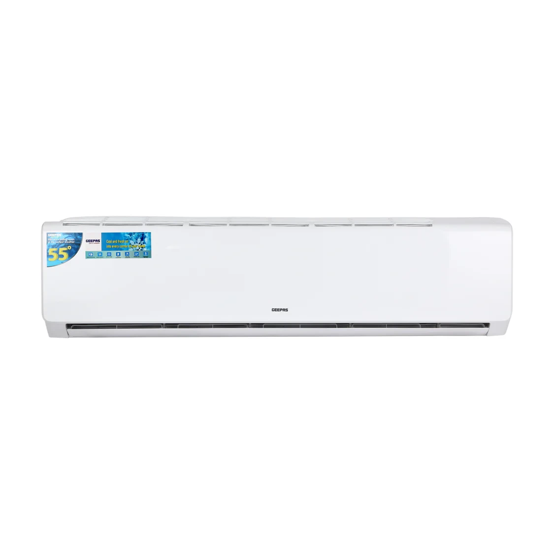 The Kecas GACS625CUE is a 3-ton split air conditioner that offers strong cooling power. It includes a self-cleaning feature, an eco mode for energy savings, and is designed to be energy efficient with
