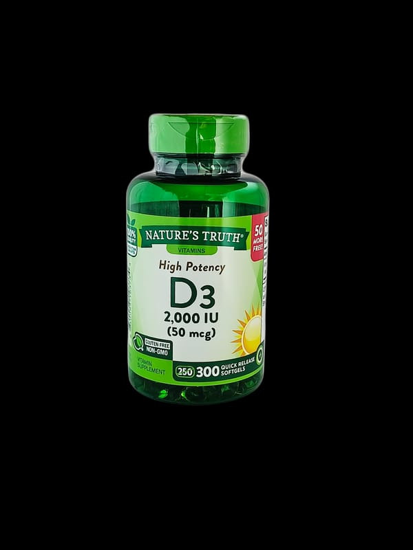 Nature's verity Vitamin D3 2000 IU( 50 mcg) – High Potency Sunshine Vitamin for Bone, Teeth & Immune Health| 150 Softgels