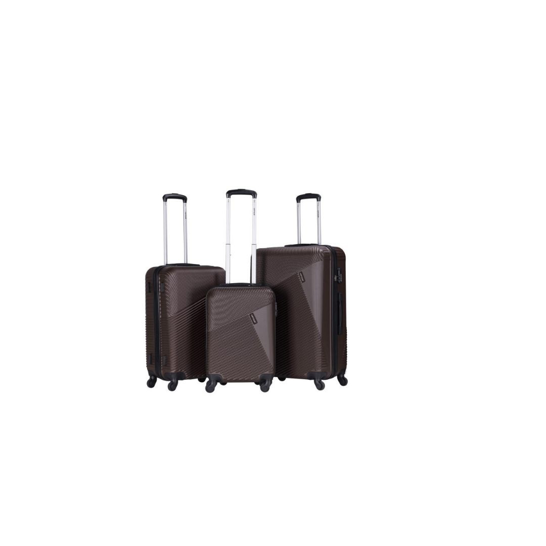 VIPTOUR Unisex Hardside Expandable 3 Piece ABS Trolley Luggage Set 20/24/28 Inch with Rotational Spinner Wheels & Number Combination Lock