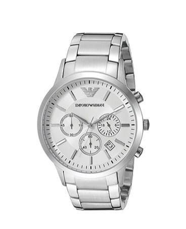 Emporio Armani Men’s Stainless Steel Chronograph Watch AR2458 – Luxury Black Dial Timepiece
