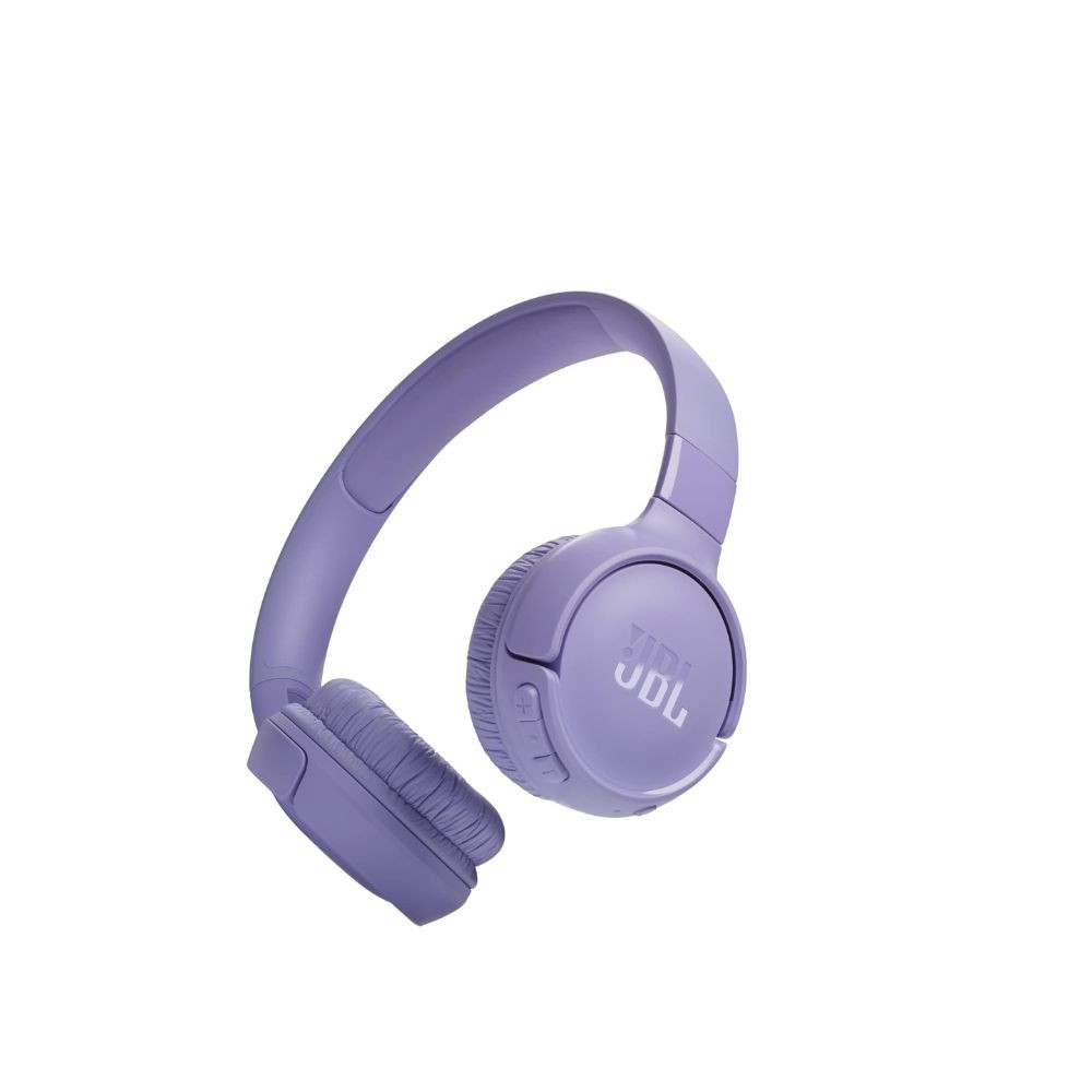 Tune 520Bt Wireless On-Ear Headphones, Pure Bass Sound, 57H Battery With Speed Charge, Hands-Free Call + Voice Aware, Multi-Point Connection, Lightweight And Foldable Purple